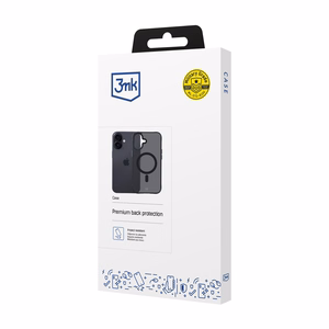 3mk Smoke MagCase iPhone 17:lle - musta puoliläpinäkyvä
