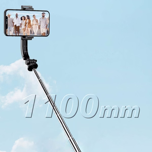 Selfie stick Dudao F18S 4-in-1 foldable tripod with remote control - black