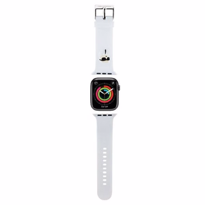 Karl Lagerfeld 3D Rubber Karl Head hihna valkoinen Apple Watch 38/40/41mm:lle
