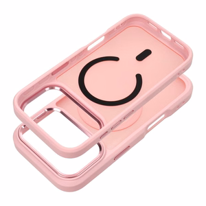 Suojakuori laitteelle iPhone 18 Pro / 17 Pro: Forcell F-Protect Smoke Hybrid Premium, MagSafe-yhteensopiva, väri: vaaleanpunainen
