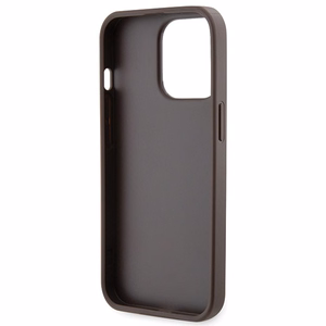 Guess GUHCP13LP4TDSCPW Case for iPhone 13 Pro / 13 - Brown Crossbody 4G Metal Logo