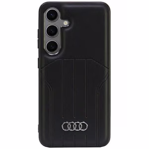 Audi Synteettinen Nahka MagSafe S24 S921 Musta/Musta Kova Suojakuori AU-TPUPCMS24-Q5/D1-BK