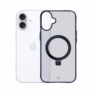 3mk Smoke Case Mag&Stand Suojakuori Apple iPhone 16 Plus:lle - läpinäkyvä