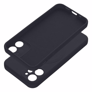 Silikoninen Suojakuori iPhone 12 MINI:lle Mag Cover MagSafe-yhteensopiva musta