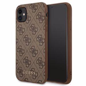 Guess 4G Metal Gold Logo Suojakuori iPhone 11 / Xr 6.1":lle - ruskea