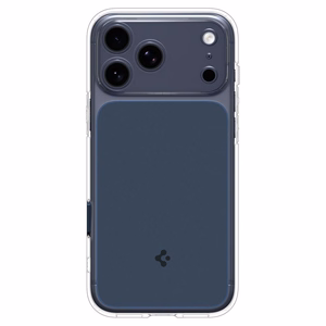 Spigen Ultra Hybrid T Mag suojakuori iPhone 17 Prolle, MagSafe-yhteensopiva, läpinäkyvä ja mattapintainen sininen