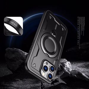 Hybrid Armor Trendy Suojakuori MagSafella iPhone 16 Pro:lle - Musta