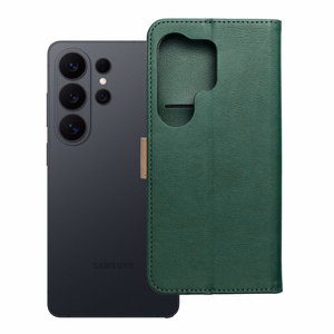Vihreä ja kullanvärinen Split Book -lompakkokotelo Motorola G57 POWER -puhelimelle