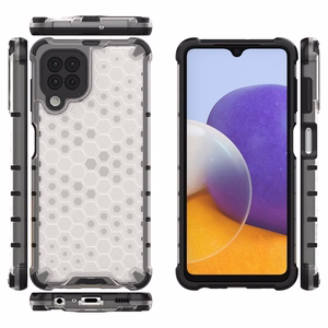 Honeycomb Asia panssari kansi TPU puskuri Samsung Galaxy A22 4G läpinäkyvästä