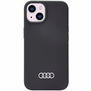 Audi Silikoninen Suojakuori iPhone 14 6.1 musta/musta kova kuori AU-LSRIP14-Q3/D1-BK
