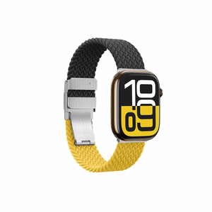 2 kpl AmazingThing Blend Band Apple Watch 45/46/49mm:lle - keltainen-musta / musta