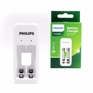 PHILIPS Kaksikanavainen akkulaturi NiMH USB + 2xAAA 7000mAh