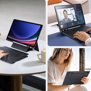 DUX DUCIS case DK foldable with Wireless Keyboard for SAMSUNG Tab S10 Plus/S9 Plus/S9 FE Plus black