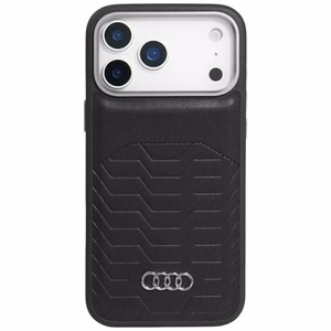 Audi GT Synteettinen Nahkainen MagSafe Suojakuori iPhone 17 Pro:lle - Musta