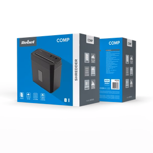 Compact cross-cut document shredder, P-4 GDPR, 4 sheets, 8 l
