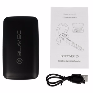 Blavec Bluetooth Headset Discover 55 Multipoint + varavirtalähde (BHDI55-B) musta
