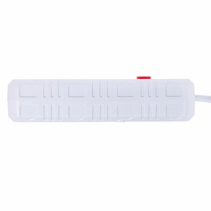 Maclean MCE393 W – jatkojohto pistorasioilla, 4 pistorasiaa + 3×USB, 110–240 V AC, 50/60 Hz, 2,1 A, enintään 2500 W, 3 m, valkoinen