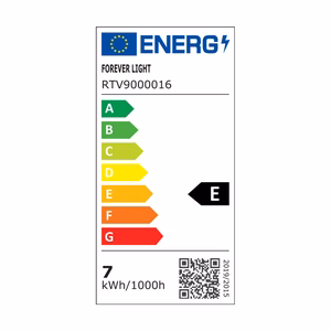 Forever Light LED-lamppu E27 C37 7,2W 840lm 3000K luokka E