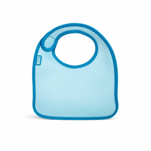 BUILT Mess Mate neopreeniset ruokalaput taaperoille, 2 kpl, Baby Blue Stripe