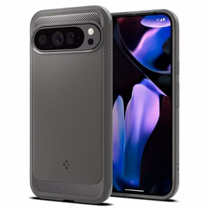 Spigen Rugged Armor -suojakuori Google Pixel 9 Pro XL:lle - harmaa