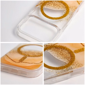 Case for iPhone 17 Pro Max / 18 Pro Max (low camera edge) Golden compatible with MagSafe gold