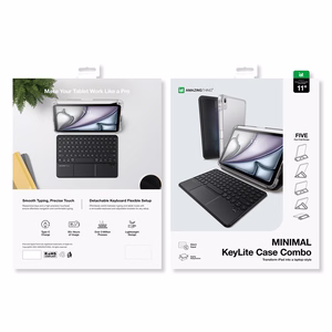 AmazingThing Minimal Case KeyLite Combo Keyboard Case for iPad Air 11" M2/M3/M4 (2024/2025/2026) - Black