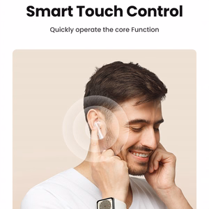 Ugreen HiTune T6 -langattomat kuulokkeet ANC-toiminnolla + USB-A - USB-C -kaapeli, valkoinen