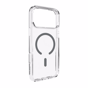Puro Lite Mag TPU+PC suojakuori MagSafe-yhteensopiva iPhone 17 Pro Max:lle - läpinäkyvä harmaalla renkaalla