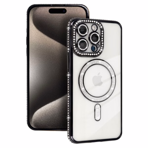 Bling Magsafe Suojakuori Iphone 14 Pro:lle musta
