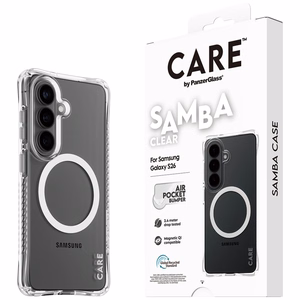 CARE by PanzerGlass Samba Transparent Qi suojakuori Samsung Galaxy S26 läpinäkyvä