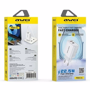 Charger Awei PD81-EU 22.5W USB-A/USB-C white