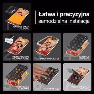 PanzerGlass Ultra-Wide Fit yksityisyyskarkaistu lasi asennustyokalulla iPhone 15 Pro