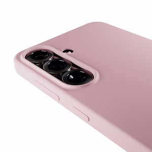 Puro Icon silikoninen suojakuori Samsung Galaxy S25 -puhelimelle - vaaleanpunainen