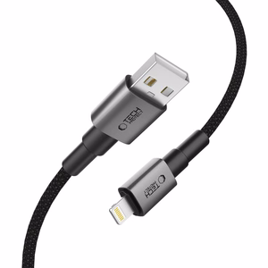 Tech-Protect UltraBoost DNA USB-A / Lightning kaapeli 15W/2.4A 100 cm - harmaa