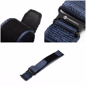 Hihna Apple Watch:lle Forcell F-Design FA05 nylon tarra 38 / 40 / 41 mm sininen