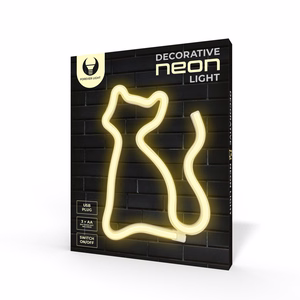 Neon LED-valo CAT lämmin valkoinen Bat + USB FLNE03 Forever Light