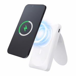 Ulkoinen akku yhteensopiva MagSafe:lle Forcell F-Energy MagStand F10K2 QC3.0 PD 5A 20W 10000 mAh valkoinen