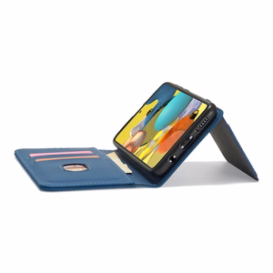 Magneettikorttikotelo Samsung Galaxy A12 5G pussi lompakko kortin haltija sininen