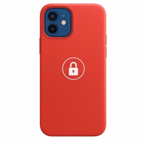 Silikoninen suojakuori Apple iPhone 12 (12 Pro) -laitteelle, punainen