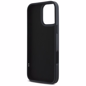 Karl Lagerfeld HC 3D Rubber Elongated Glitter Suojakuori iPhone 16 Prolle - musta