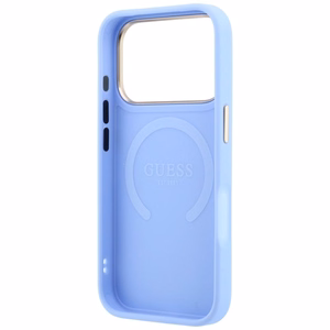 Kotelo mallille IPHONE 18 Pro/17 Pro MagSafe-yhteensopiva (Saffiano Peony Ring) (väri: vaaleansininen)