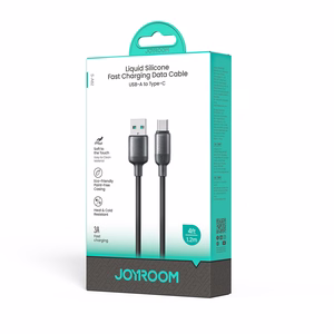Joyroom S-A62 Lively Series 3A USB-A - USB-C kaapeli 1.2 m - musta