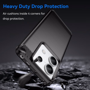 Carbon Case suojakuori Xiaomi Redmi Note 13 Pro:lle - musta