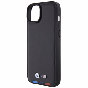 BMW BMHCP15M22PTDK iPhone 15 Plus 6.7" musta/musta Leather Stamp Tricolor