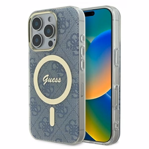 Guess IML 4G MagSafe Suojakuori iPhone 16 Pro:lle - sininen