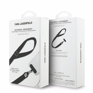 Karl Lagerfeld Universal Crossbody Strap Karl Patch black