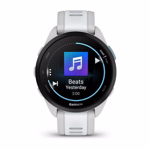 Garmin Forerunner 165 Music -GPS-älykello, 1,2 tuuman (3,05 cm) AMOLED-kosketusnäyttö, 43 mm, 390 × 390 px, harmaa