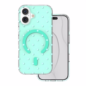 Bubble Dots Mag suojakuori iphone 17 6,3'':lle, vihreä