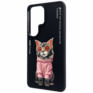 Nimmy Glasses Cool Cat -suojakuori Samsung Galaxy S26 Ultralle - musta