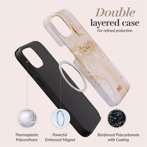 MIO Gold Marble Magsafe suojakuori iPhone 15 Pro